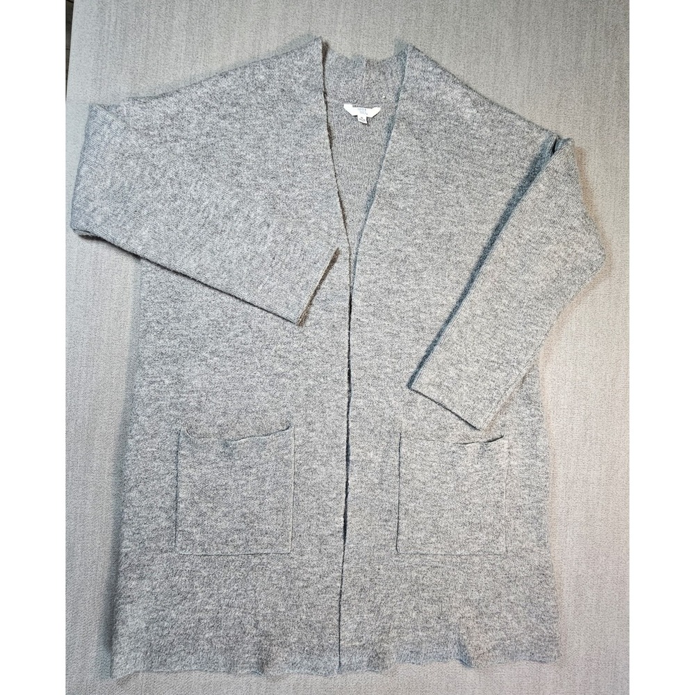 Time‎ and Tru Women's Gray Open Front Cardigan Pockets Size XL (16-18)